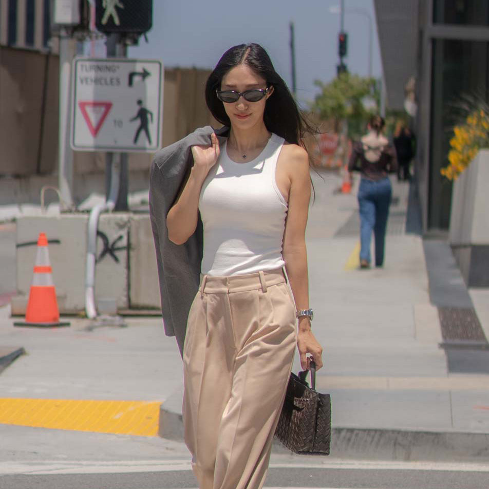 Say goodbye to wearing a bra with our Ribbed Racerback Tank