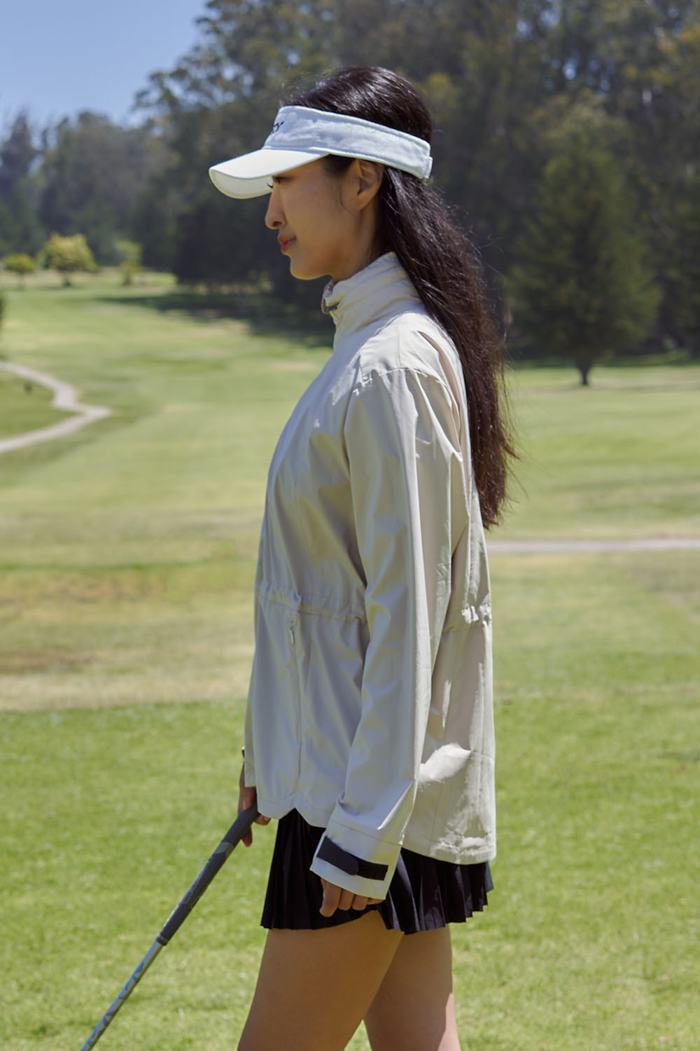 Waterproof Golf Jacket with Elastic Drawstrings