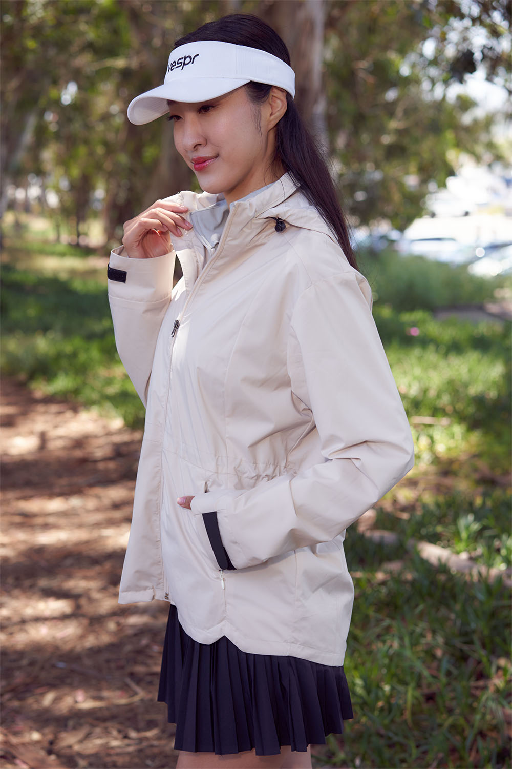 Waterproof Golf Jacket with Elastic Drawstrings