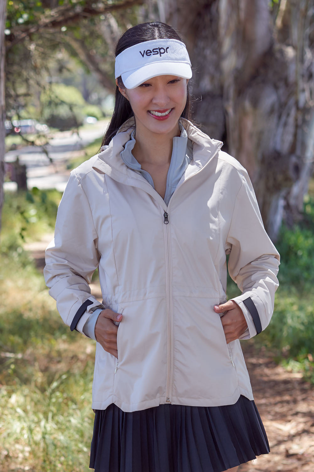 Waterproof Golf Jacket with Elastic Drawstrings