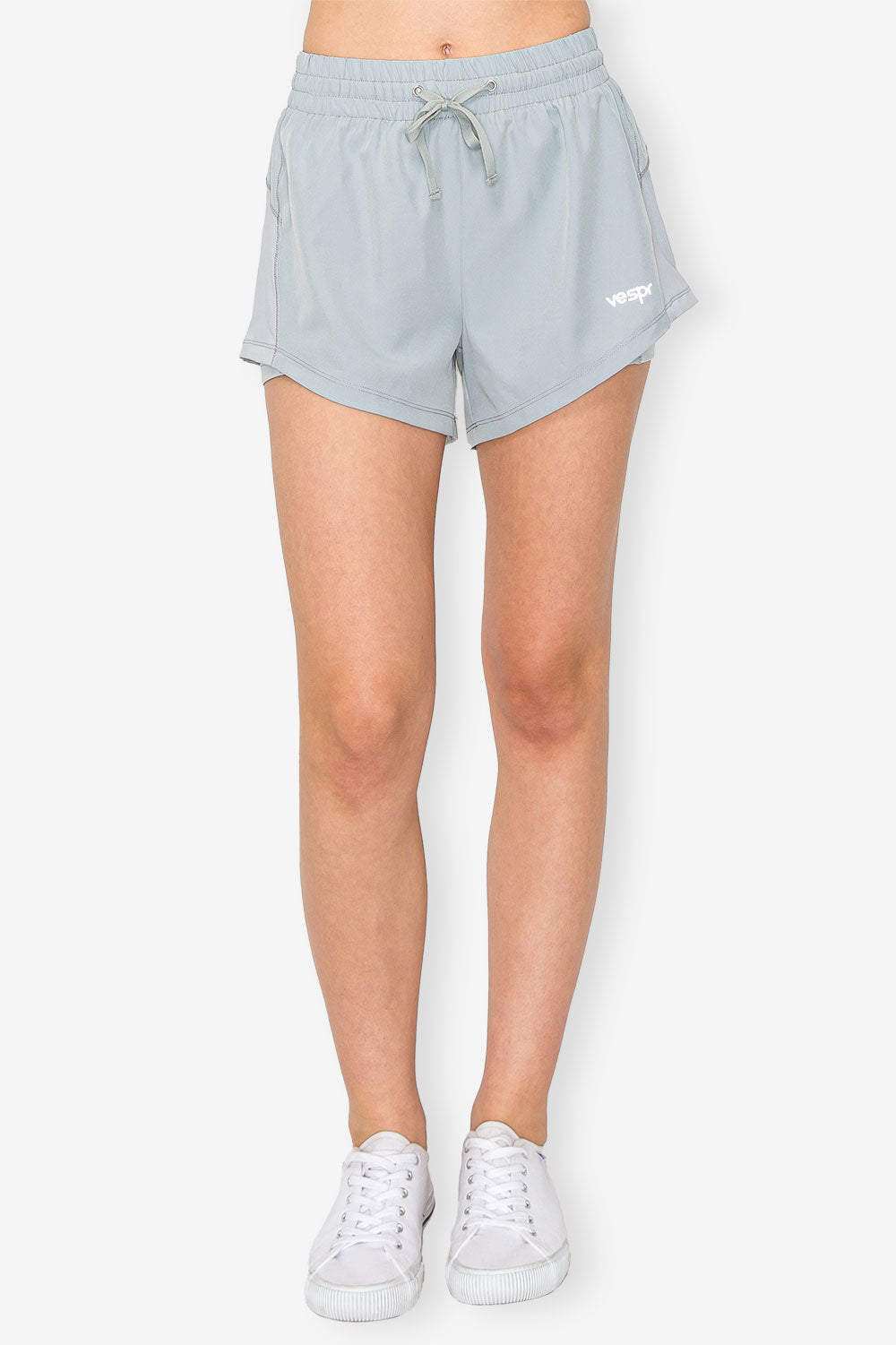 Swift Running Shorts - Smooth Silver - front