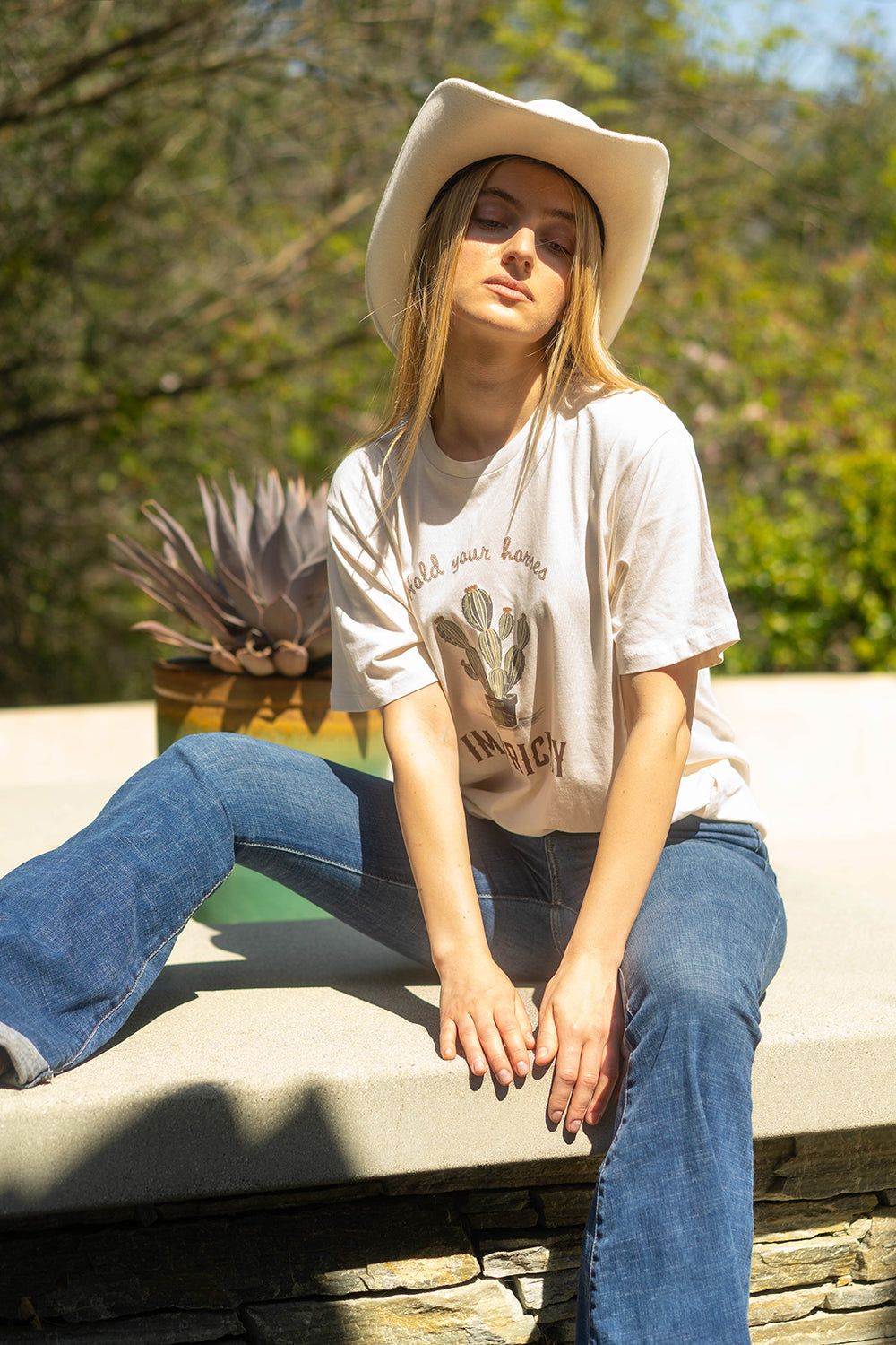 Hold Your Horses Cactus Western Graphic T-Shirt