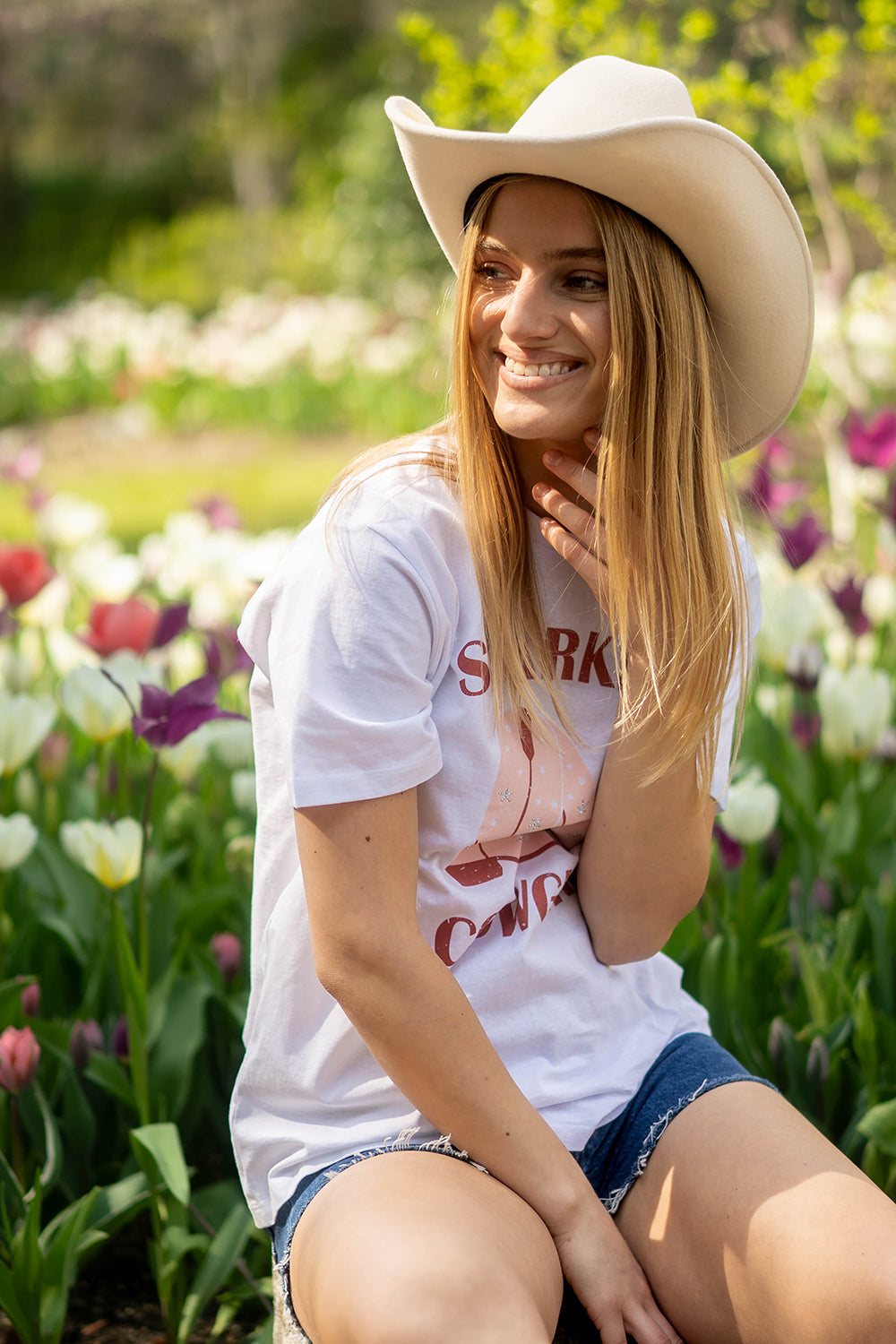 Sparkly Cowgirl Graphic T-Shirt