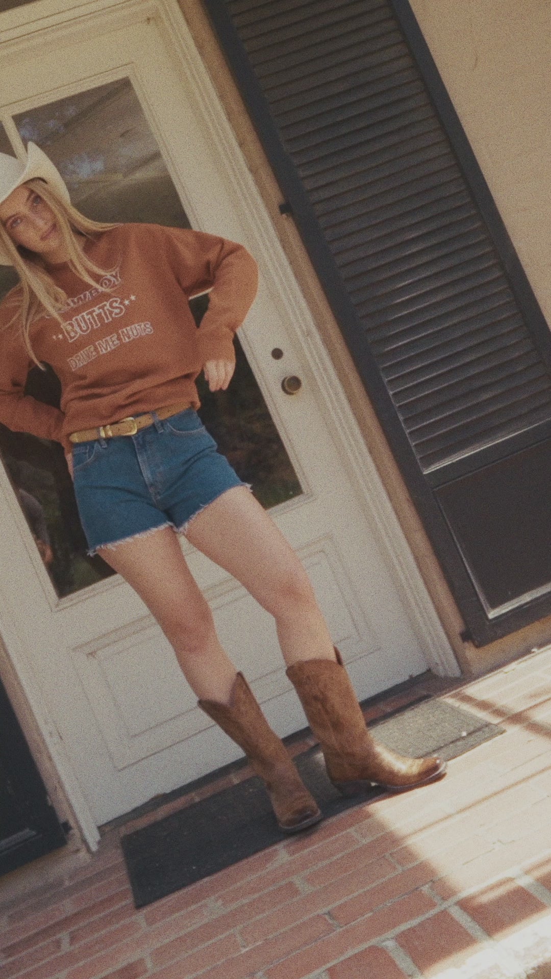 Cowboy_Butts_Drive_Me_Nuts_Rust_Embroidered_Sweatshirt_video