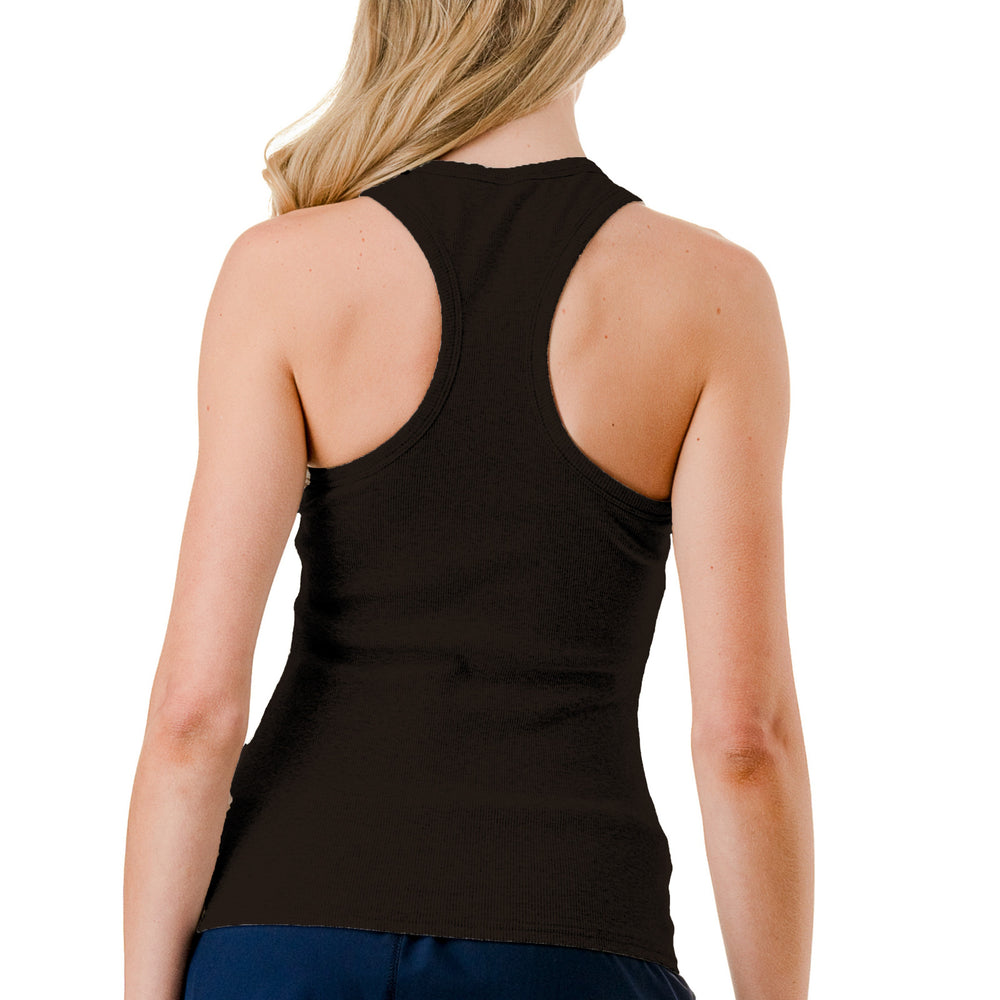 
                      
                        Ribbed Racerback Tank with Built-In Bra
                      
                    