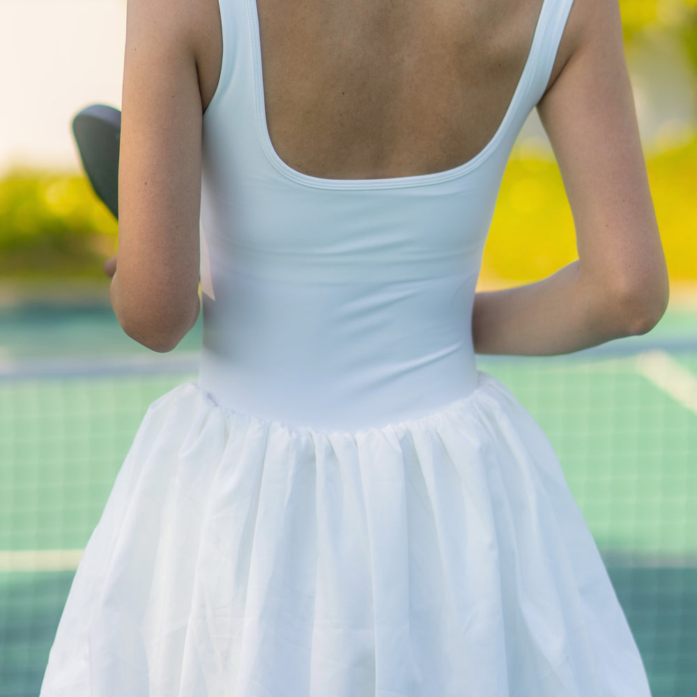 
                      
                        Balloon Tennis Dress with Built-In Support & Attached Liner Shorts
                      
                    