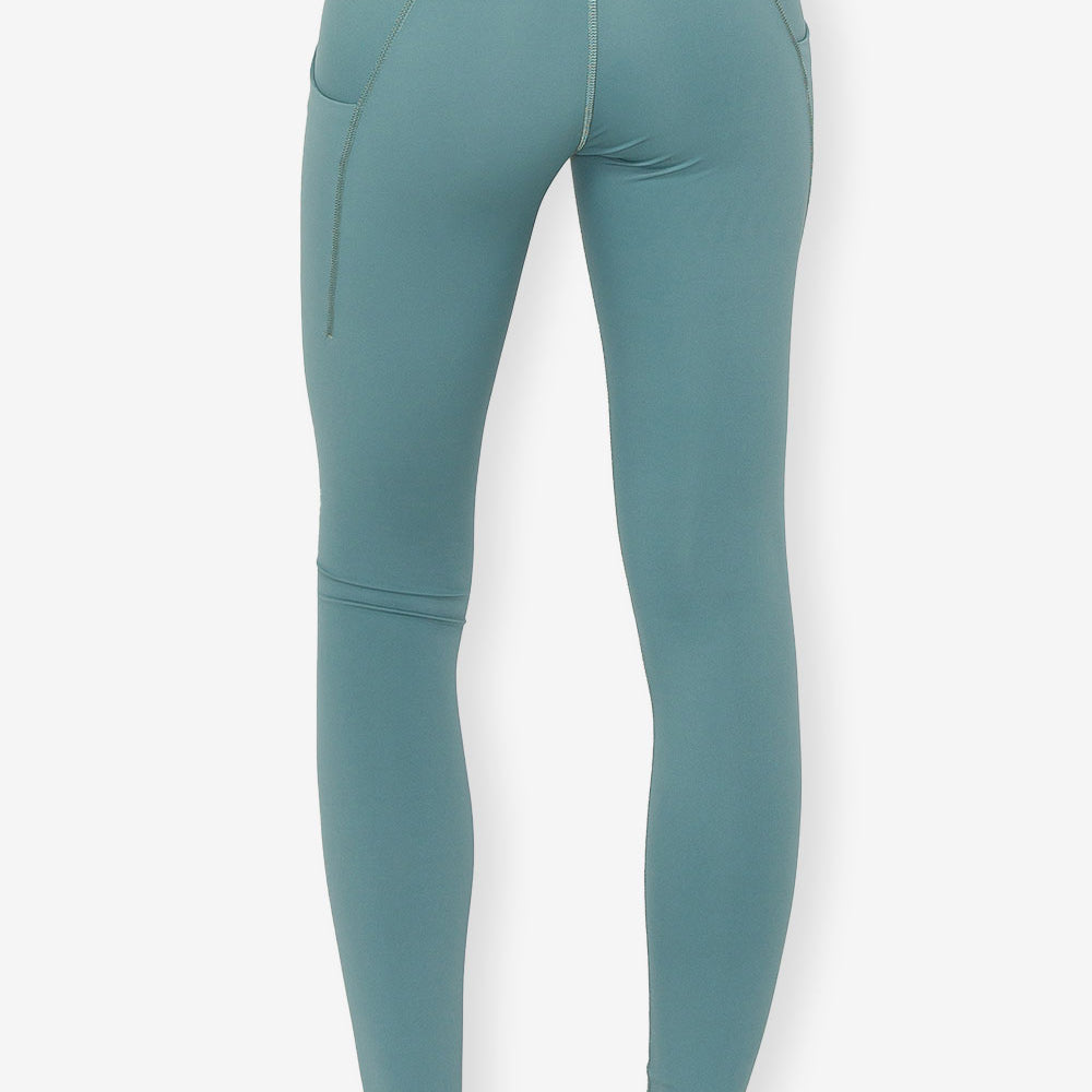 
                      
                        Yoga Legging - Pet Hair Resistant - Forest Teal Blue - back
                      
                    