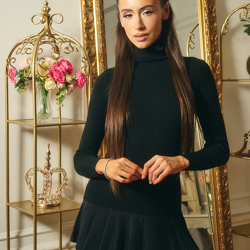 
                      
                        Ribbed Turtleneck Sweater - Golf Base Layer for Fall/Winter
                      
                    