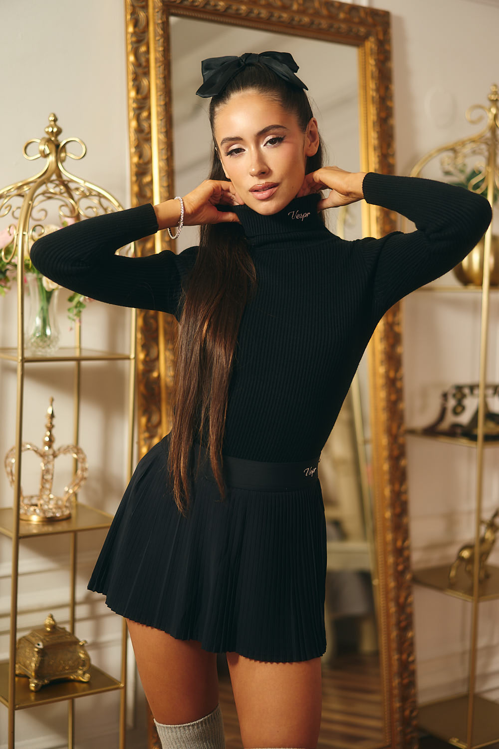 Ribbed Turtleneck Sweater - Golf Base Layer for Fall/Winter