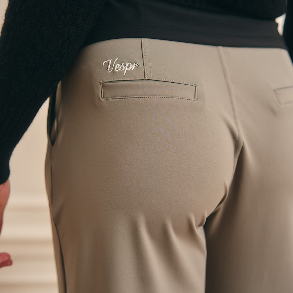 
                      
                        Pleated Wide Golf Pants with Belt Loops and Side Pockets
                      
                    