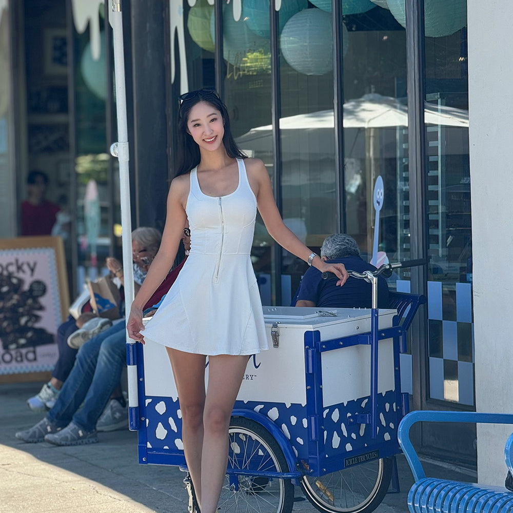 
                      
                        Racerback Zipper Dress - Built-In Bra and Shorts
                      
                    