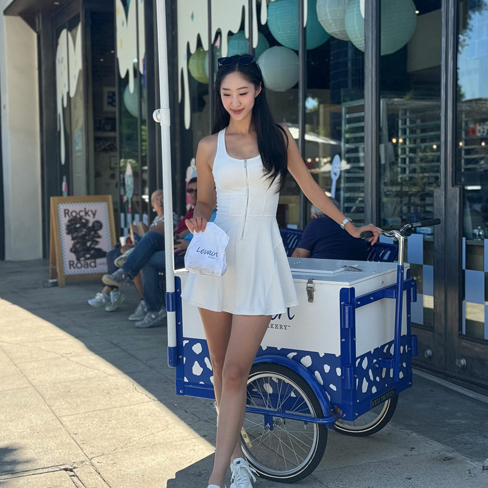 
                      
                        Racerback Zipper Dress - Built-In Bra and Shorts
                      
                    